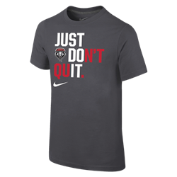 Youth Nike T-Shirt Lobos Shield Just Don't Quit Gray