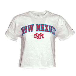 Women's League Crop T-shirt NM Interlocking White