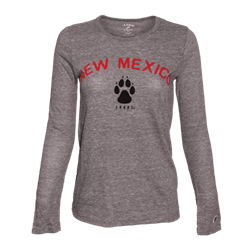 Women's League Long Sleeve T-shirt NM Lobos Paw Gray