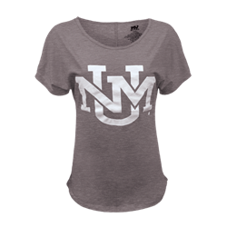 Women's MV T-shirt UNM Interlocking Gray
