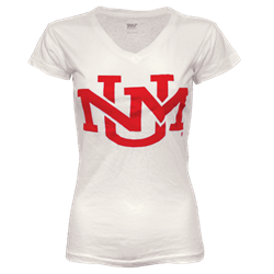 Women's MV T-shirt UNM Interlocking White