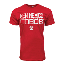 Men's CI Sport T-shirt NM Lobos ABQ Paw Red