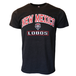 Men's CIS T-shirt NM Lobos Lobo Shield Black