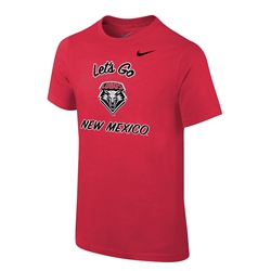 Nike Youth T-shirt Let's Go Lobo Shield Red