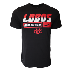 Men's Nike T-shirt Lobos NM Interlocking Black