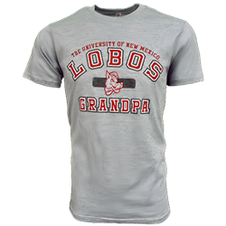 Men's CI Sport T-shirt UNM Lobos Grandpa Old School Lobo Gray