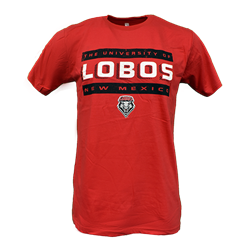 Men's CIS T-Shirt UNM Lobos Lobo Shield Red