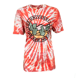 Women's Throwback T-shirt "The University of New Mexico" Tie Dye Spiral