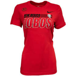 Women's Nike T-Shirt NM Lobos Lobo Shield Red