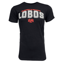 Men's CI Sport T-Shirt UNM Lobos Interlocking Logo Black