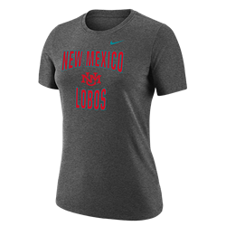 Women's Nike T-shirt NM Lobos UNM Interlocking Grey