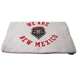 Champion's Reverse Weave One Size Blanket We Are NM Lobos Shield Grey