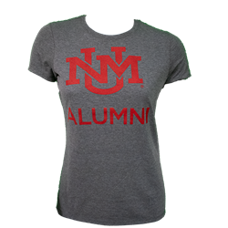 Women's District Perfect Tri T-shirt UNM Interlocking Alumni Grey
