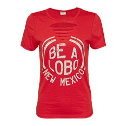 Women's ZooZatZ T-Shirt Be A Lobo NM Red