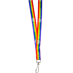 Neil Pride Lanyard UNM Interlocking Rainbow