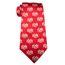 Neil Neck Tie UNM Interlocking - Red
