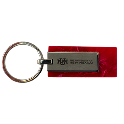 LXG Keychain UNM Interlocking Red