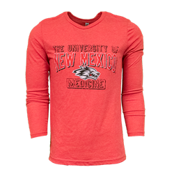 Men's Ouray Sportswear Long Sleeve T-Shirt UNM Side Wolf Red