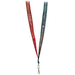 Neil Lanyard UNM Recycled Plastic Red & Grey Gradient