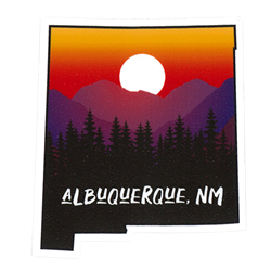 SDS Rugged Decal NM State Sunset ABQ