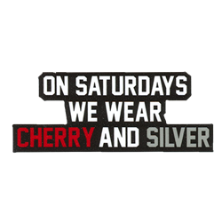 SDS Rugged Decal "On Saturdays We Wear Cherry And Silver"