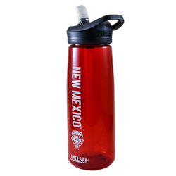 Camelbak Water Bottle W/Sip Cap NM Lobos Shield Red