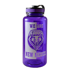 SPL 32 oz Water Bottle "We Are NM" Lobos Shield Purple