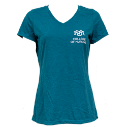 Women's District V-neck College of Nursing Turquoise