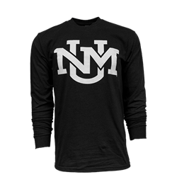 Unisex M&O Long Sleeve T-Shirt UNM Interlocking Black