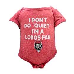 Infant CI Sport Bodysuit I Don't Do Quiet I'm A Lobos Fan Red