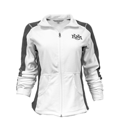 Women's CI Sport Fleece Jacket UNM Interlocking Logo White/Grey