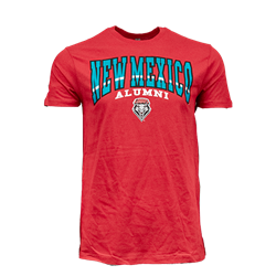 Men's CI Sport T-Shirt NM Alumni Lobo Shield Red/Turquoise