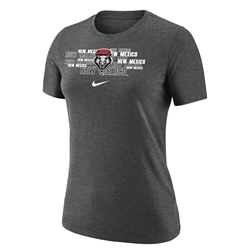 Women's Nike T-Shirt NM Lobos Shield Charcoal