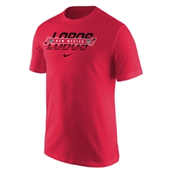 Men's Nike Short Sleeve T-shirt Lobos New Mexico Red