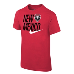 Youth Nike T-Shirt New Mexico Lobos Shield Red