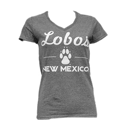 Women's CH V-Neck T-Shirt NM Lobos Heather