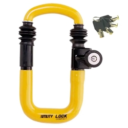Win Club Compact Bike Utility Lock Yellow