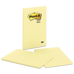 Post-It 5x8" Ruled 50 Sheet Yellow 2PK