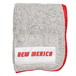 Sherpa Blanket 50"x60"  New Mexico Grey/Red