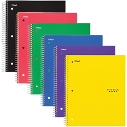 Five Star 1 Subject College Ruled Spiral Notebook