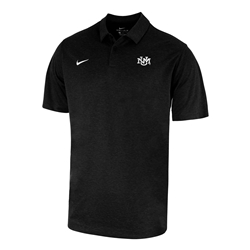 Men's Nike Dri-Fit Polo UNM Interlocking Logo Black