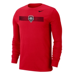 Men's Nike Long Sleeve T-Shirt Lobo Shield Red