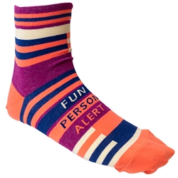 Blue Q Women's Ankle Socks Fun Person Alert