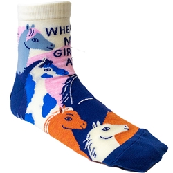 Blue Q Women's Ankle Socks Where My Girl's At
