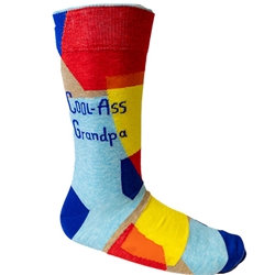 Blue Q Men's Crew Socks Cool Ass Grandpa