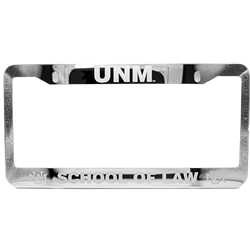 LXG Metal License Plate School Of Law Silver