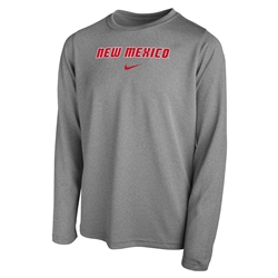 Youth's Nike Long-Sleeve T-Shirt New Mexico Dark Grey Heather