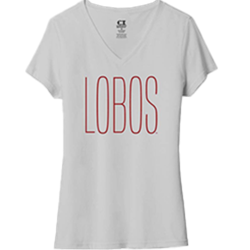 Unisex CI Sport V Neck T-Shirt Lobos White