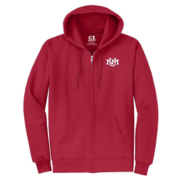 Men's CI Sport Hood Full Zip UNM Interlocking Red