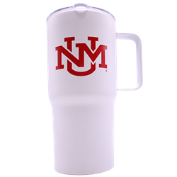 Viking Nova Handle Travel Mug UNM Interlocking White